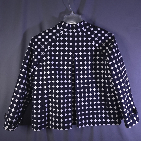 Talbots Circles Jacket Womens Size 8P Business Casual Office 100% Cotton - Picture 7 of 10